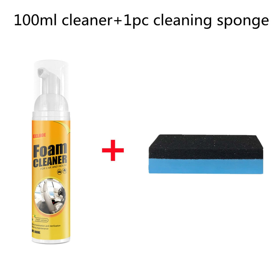 100ml Multipurpose Foam Cleaner Spray,foam Cleaner For Car And House Lemon  Flavor, Foam Cleaner All Purpose Heavy Duty